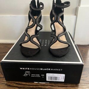 White House Black Market Black Strappy High Heel Sandals – Size 9